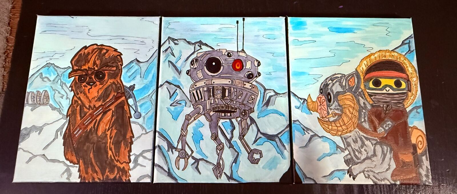 Frozen Frontier Triptych by Andrew Tuttle