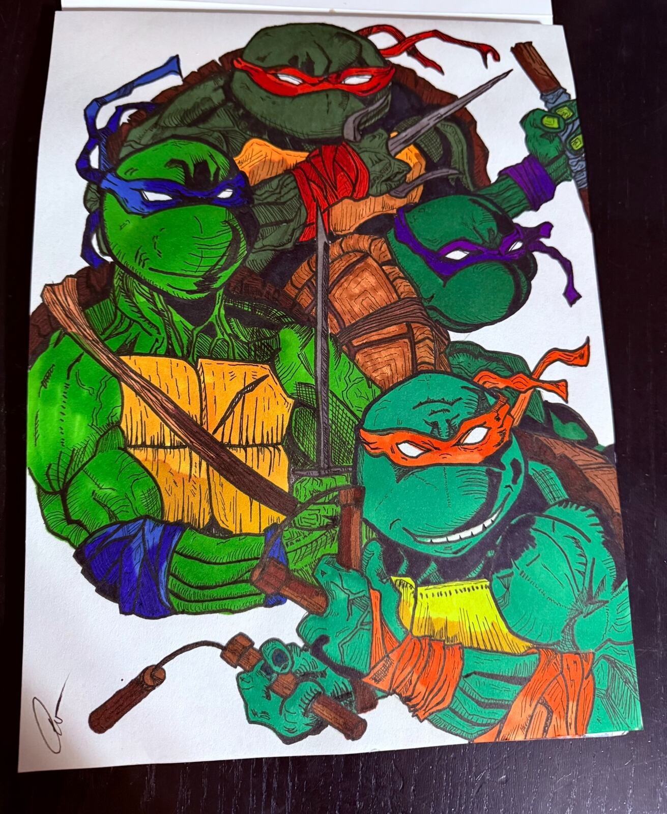 Turtle Team Study II by Andrew Tuttle