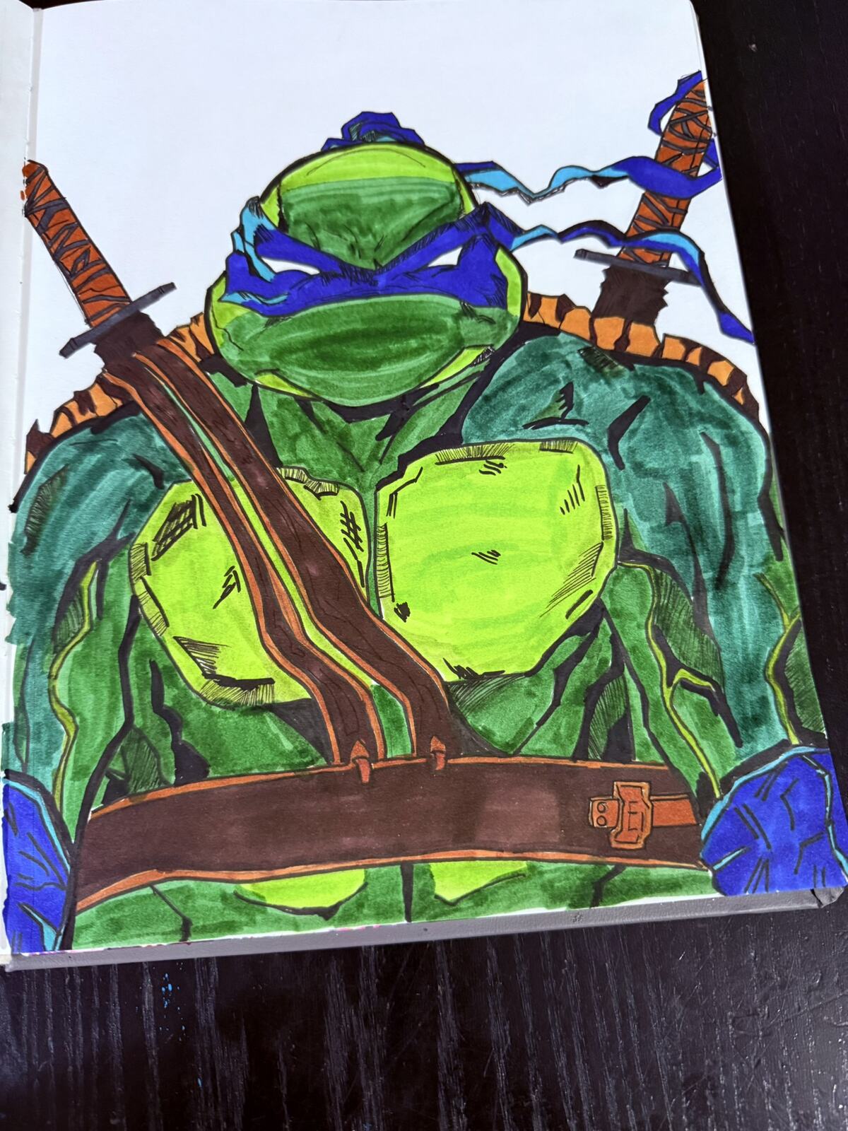 Blue-Masked Turtle Warrior by Andrew Tuttle