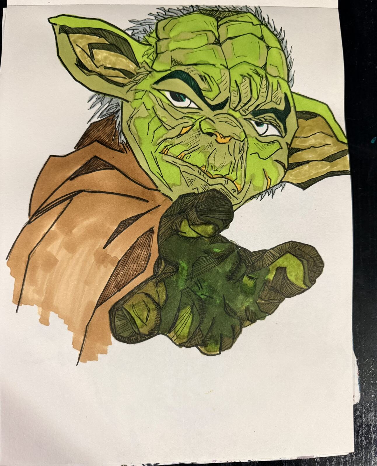 Wise Green Alien Study by Andrew Tuttle